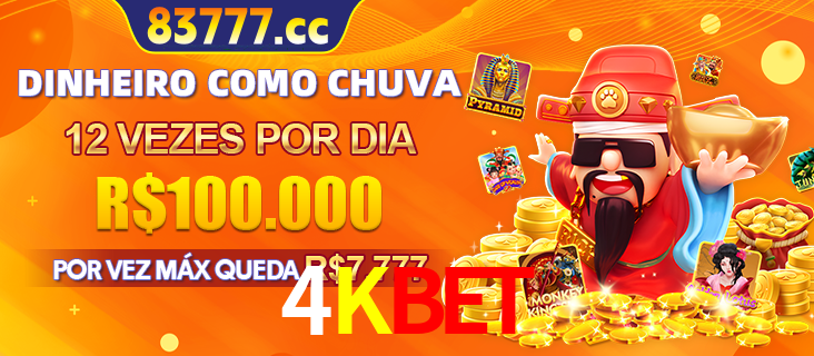 Banner do programa de recompensas Recomende para amigos do 4KBET, detalhando os bônus por convidar amigos, com prêmios que chegam a R$288.888.